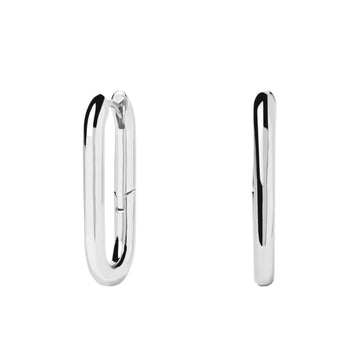 Σκουλαρίκια κρίκοι AR02-923-U Essentials Beat Silver σε ασημί χρώμα.